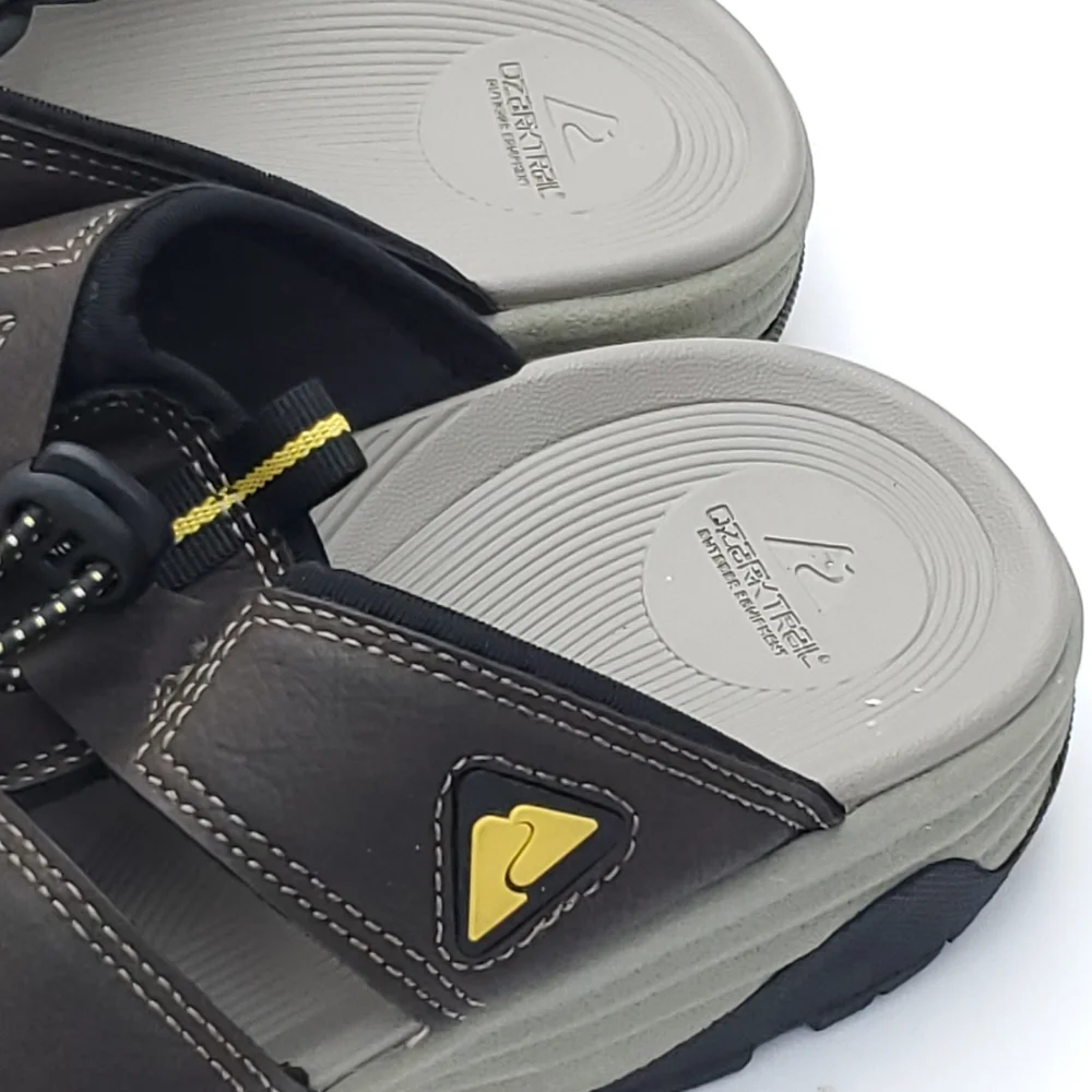 NEW Ozark Mens Trail Fisherman Slide Slip On Sandals Gray/Brown Summer Size 11
